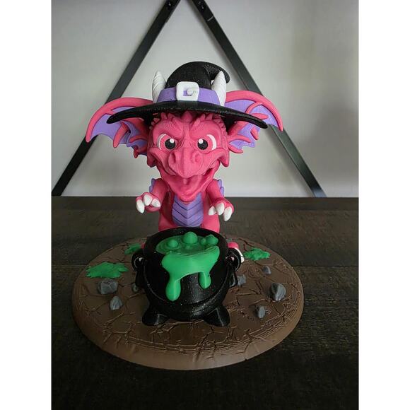Pixipuff the Dragon Witch 3d Printed Custom Figure - Picture 1 of 7